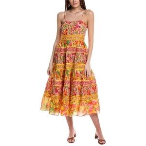 FARM Rio Vibrant Mixed Fruits Paradise Midi Dress Size XL New with Tags